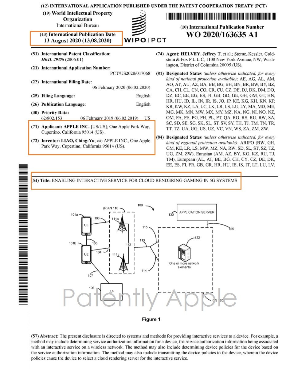 Патент Apple, ориентированный на облачные игры, обнаружен в Интернете