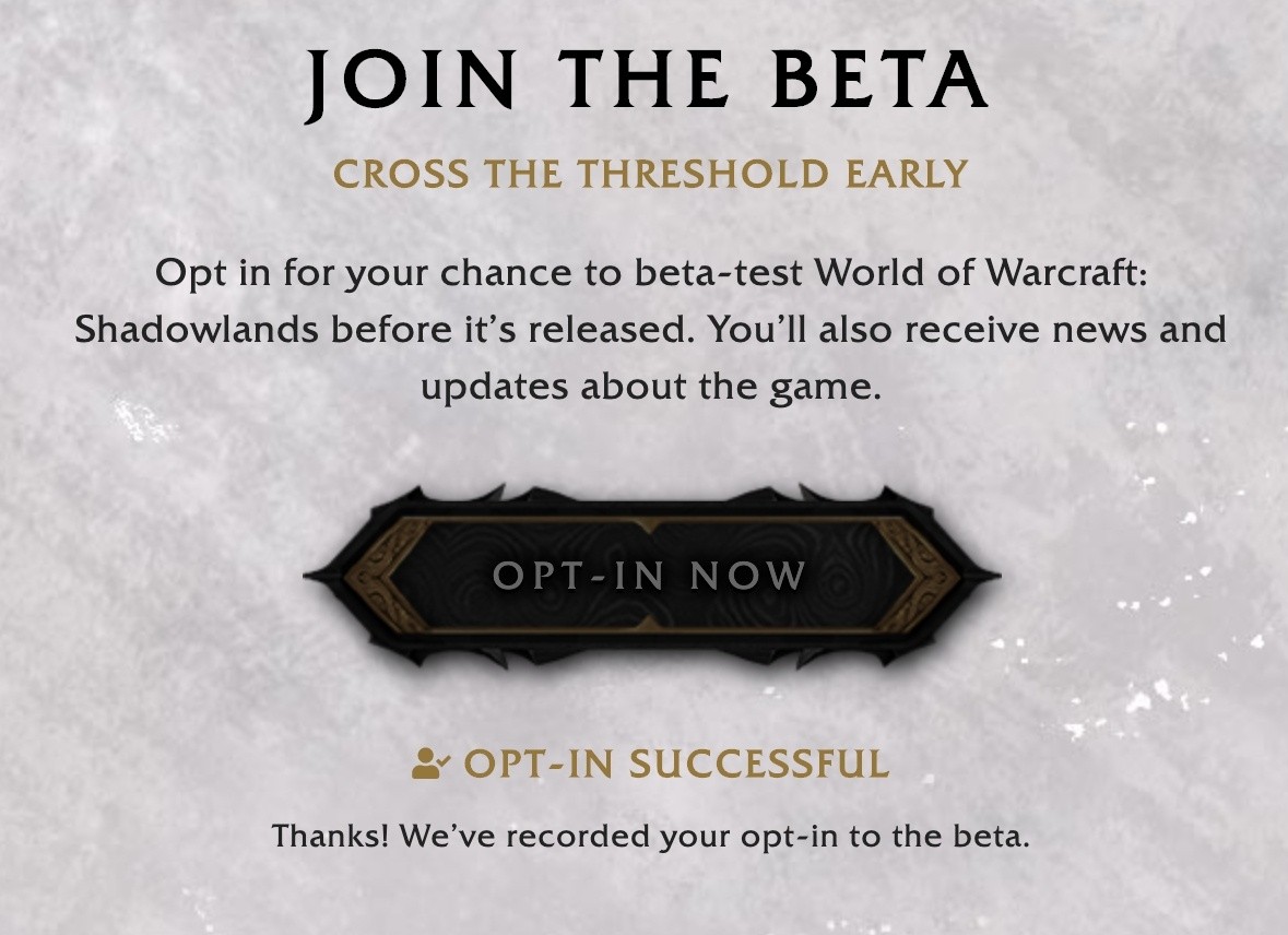 Бета-версия World of Warcraft: Shadowlands выйдет на следующей неделе