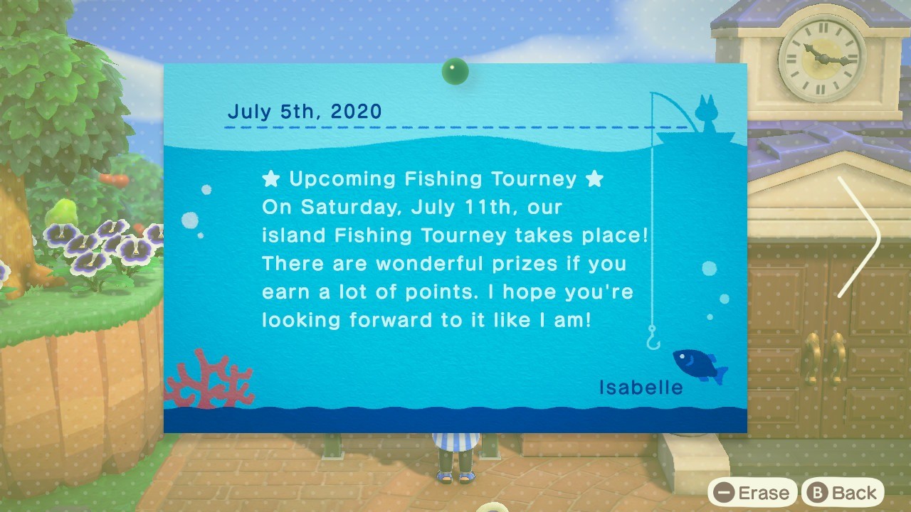 Дата и время начала июльского рыболовного турнира - Animal Crossing: New Horizons