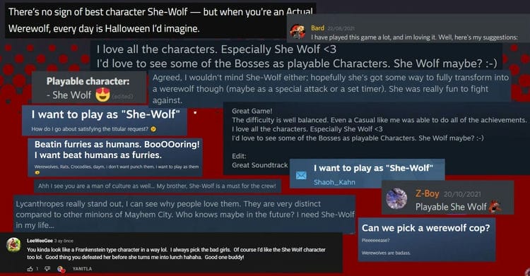 She Wolf prowadzi stado z aktualizacją Mayhem Brawler's Wolfpack Update