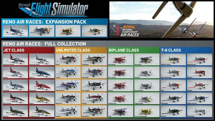 Microsoft Flight Simulator annonce la date de sortie de Reno Air Races